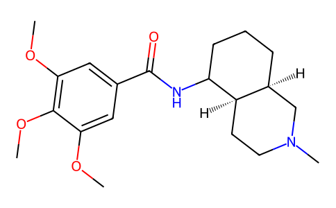 Benzamide, N-(decahydro-2-methyl-5-isoquinolyl)-3,4,5-trimethoxy-, cis- 19590-85-3